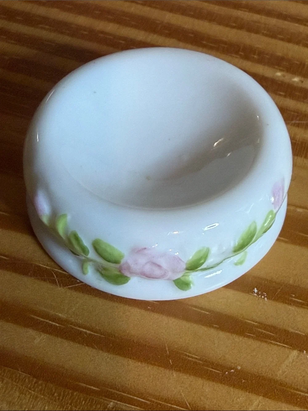 Ebeling & Reuss Hand-Painted Milk Glass Salt Cellars / Dips - Set of 2